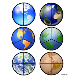 Planet Earth Fraction Circles/Cut & Paste for Autism